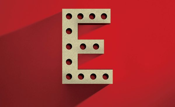 Large E with a shadow