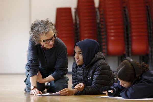 Students from Liverpool Girls High School participate on the second day of Ensemble's SMARTS Playwriting Workshop with Hilary Bell at Liverpool Girls High School, Liverpool - Tuesday 1 July 2025