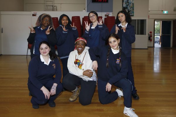 Students from Liverpool Girls High School participate on the second day of Ensemble's SMARTS Acting Workshop with Nancy Denis at Liverpool Girls High School, Liverpool - Tuesday 1 July 2025