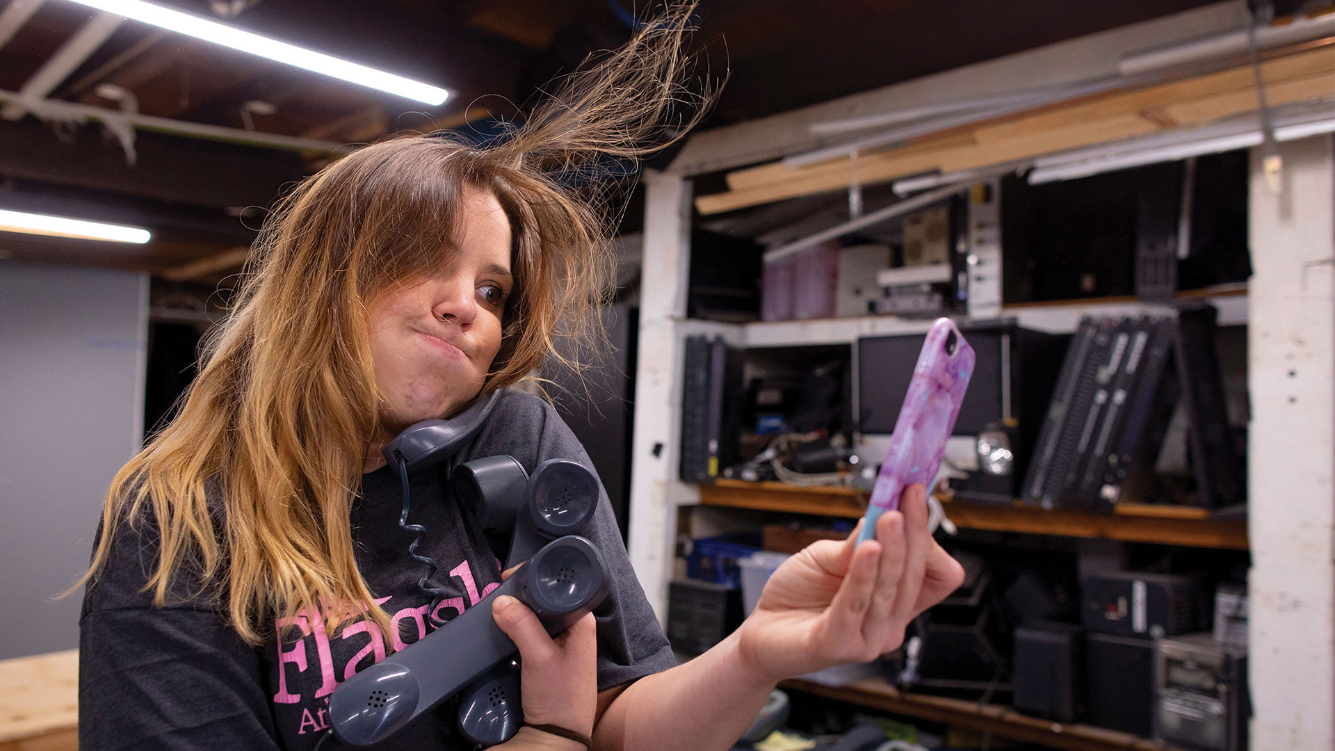 View more info about Photos: FULLY COMMITTED in rehearsal